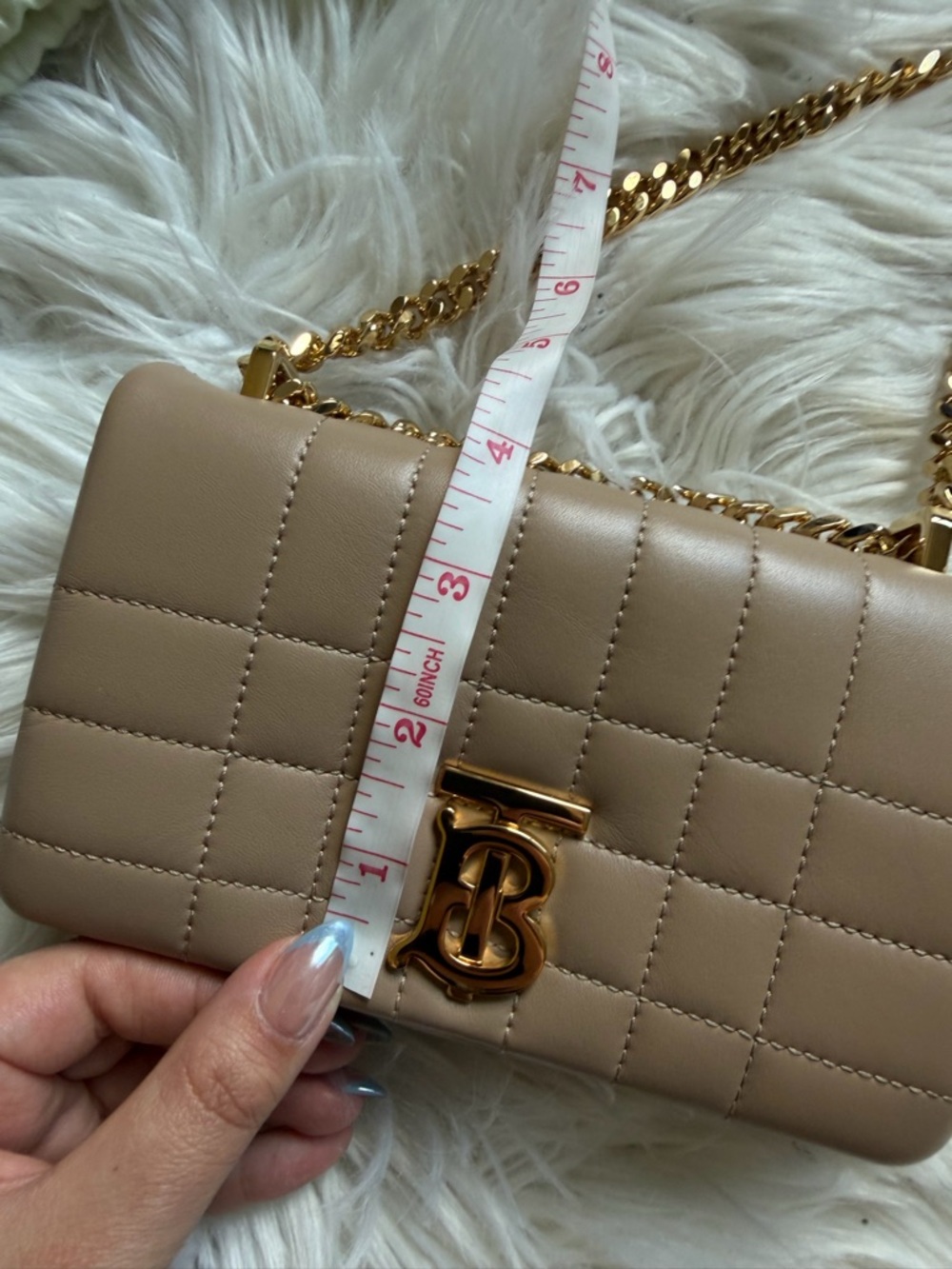 Burberry leather chain cross body bag - Picture 13 of 16